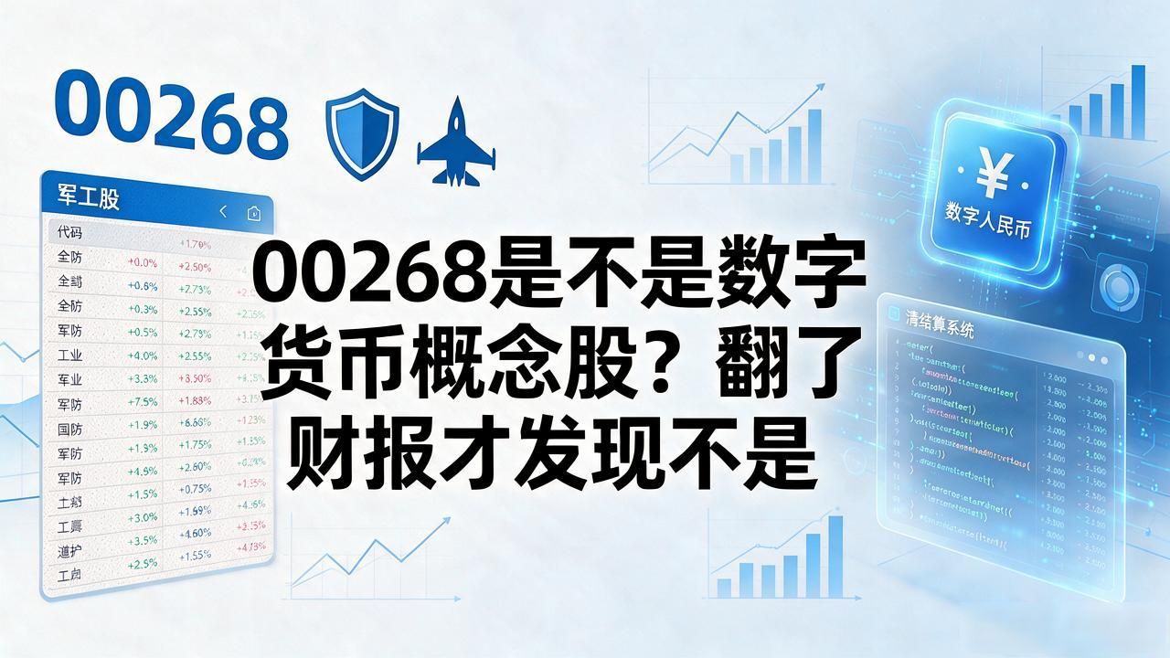 00268南方汇通数字货币概念辨析_军工股与数字人民币业务关联分析_00268数字货币