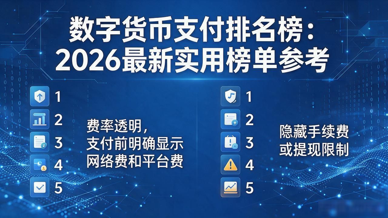数字货币支付排名榜_2026年数字货币支付排名榜 跨境卖家数字货币支付稳定到账 数字货币支付平台结算效率对比