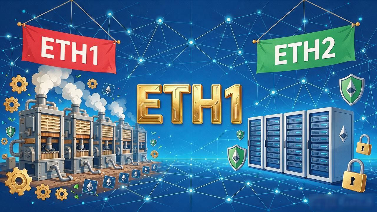ETH1和ETH2区别_以太坊合并后地址变化_数字货币后面带个1
