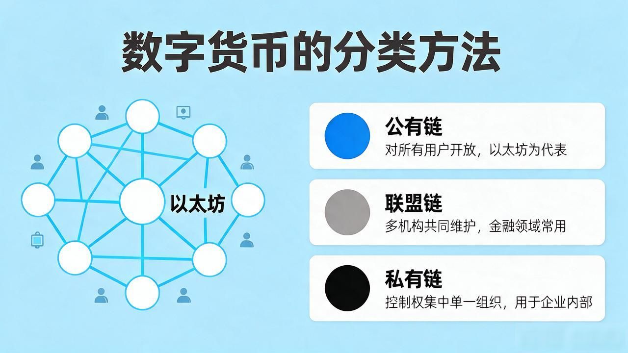 按功能用途技术架构发行主体区分数字货币_数字货币分类方法_数字货币的分类方法及常见类型